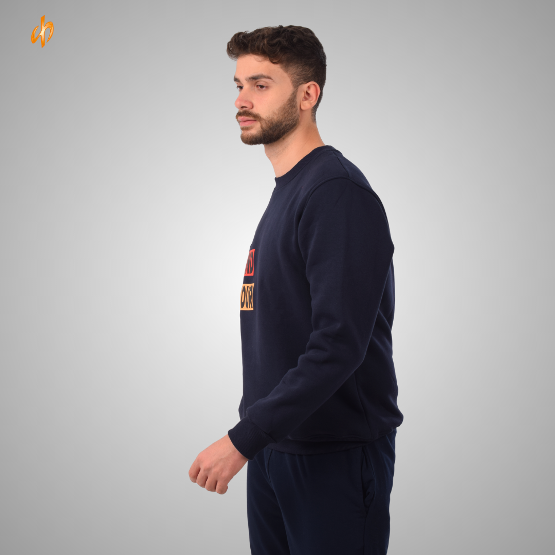 Sweatshirt Round Navy Be Kind