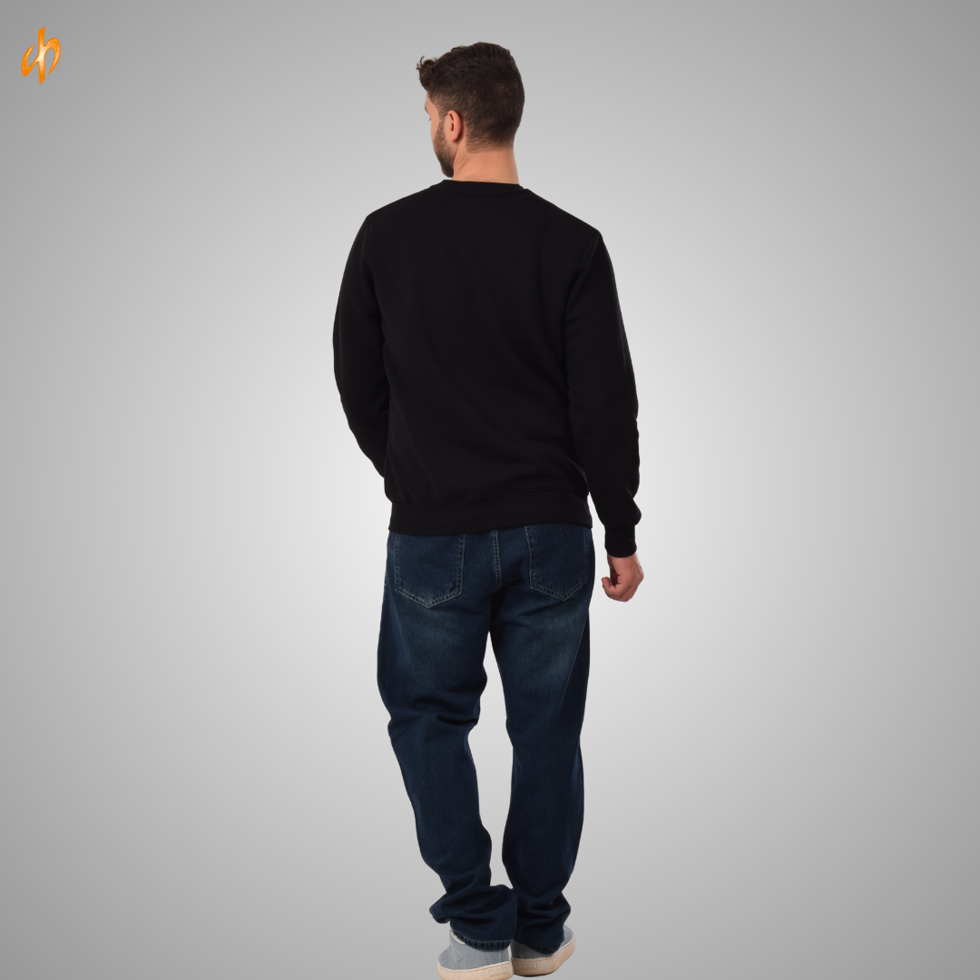 Sweatshirt Round Black