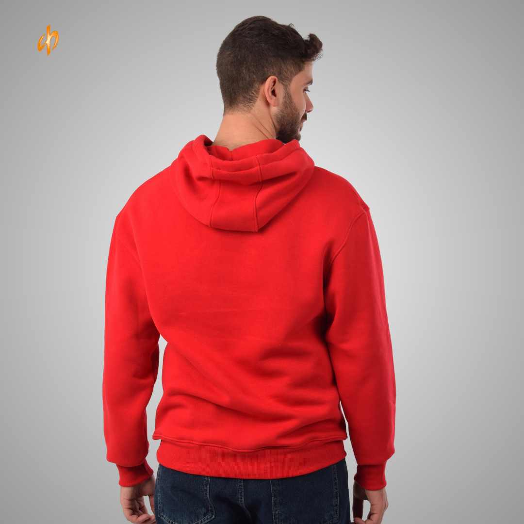 Sweatshirt Hoodie Red Silver Hawk