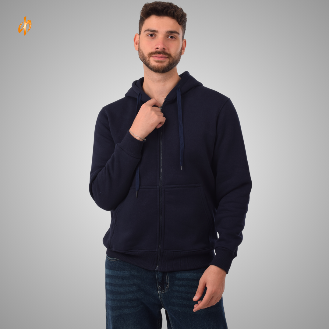 Sweatshirt Zip-Up Hoodie Navy