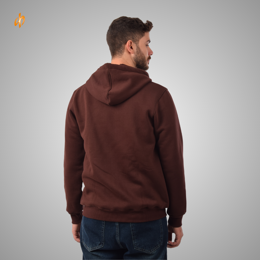 Sweatshirt Zip-Up Hoodie Brown