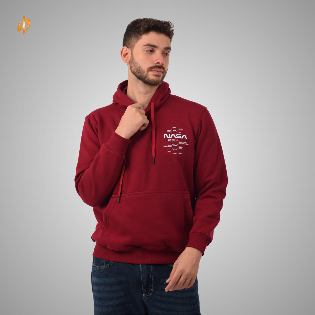 Sweatshirt Hoodie Burgundy Nasa
