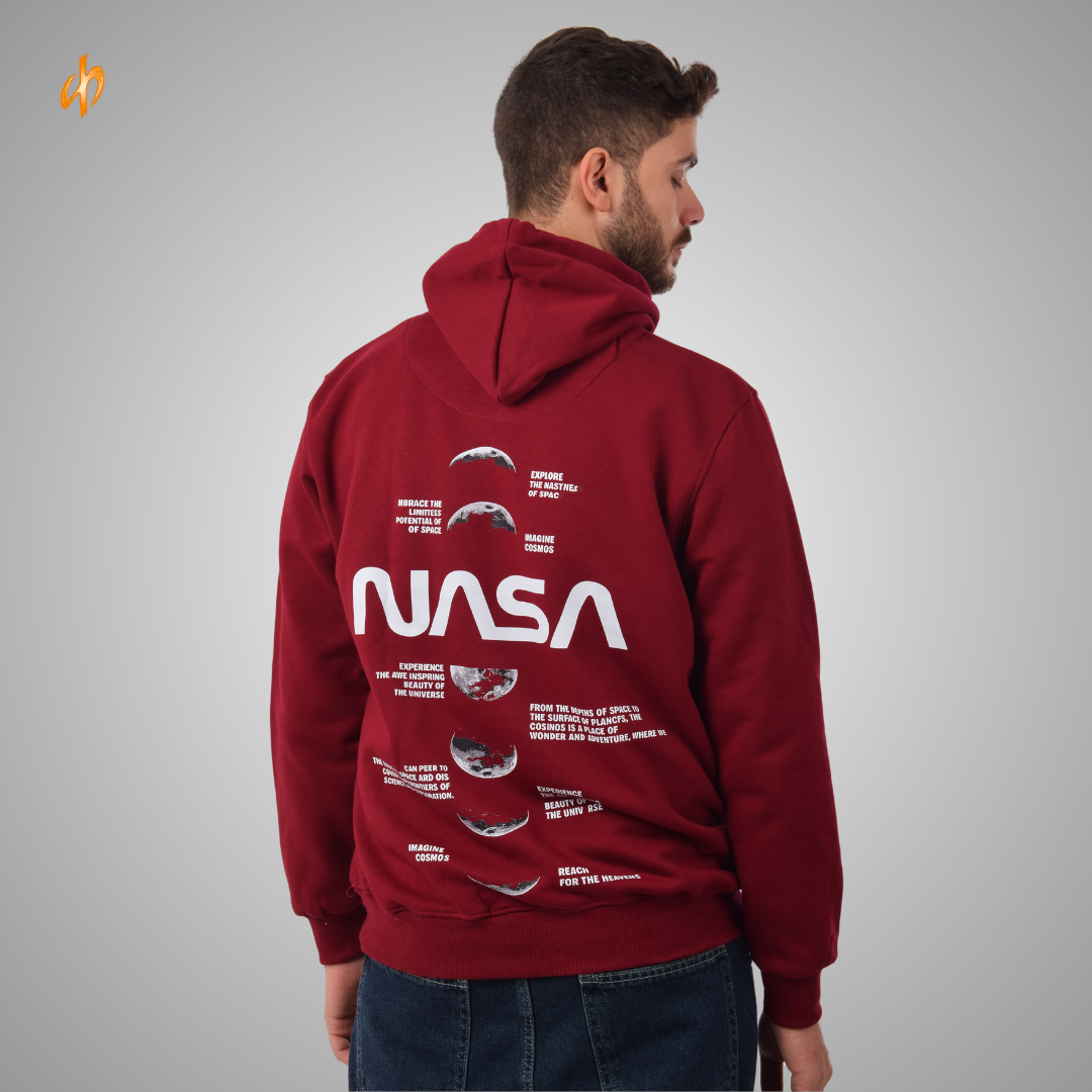 Sweatshirt Hoodie Burgundy Nasa