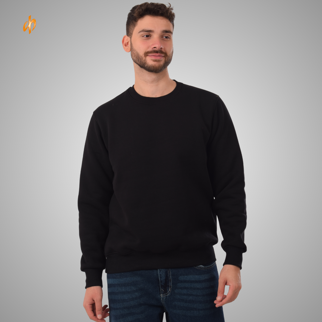 Sweatshirt Round Black