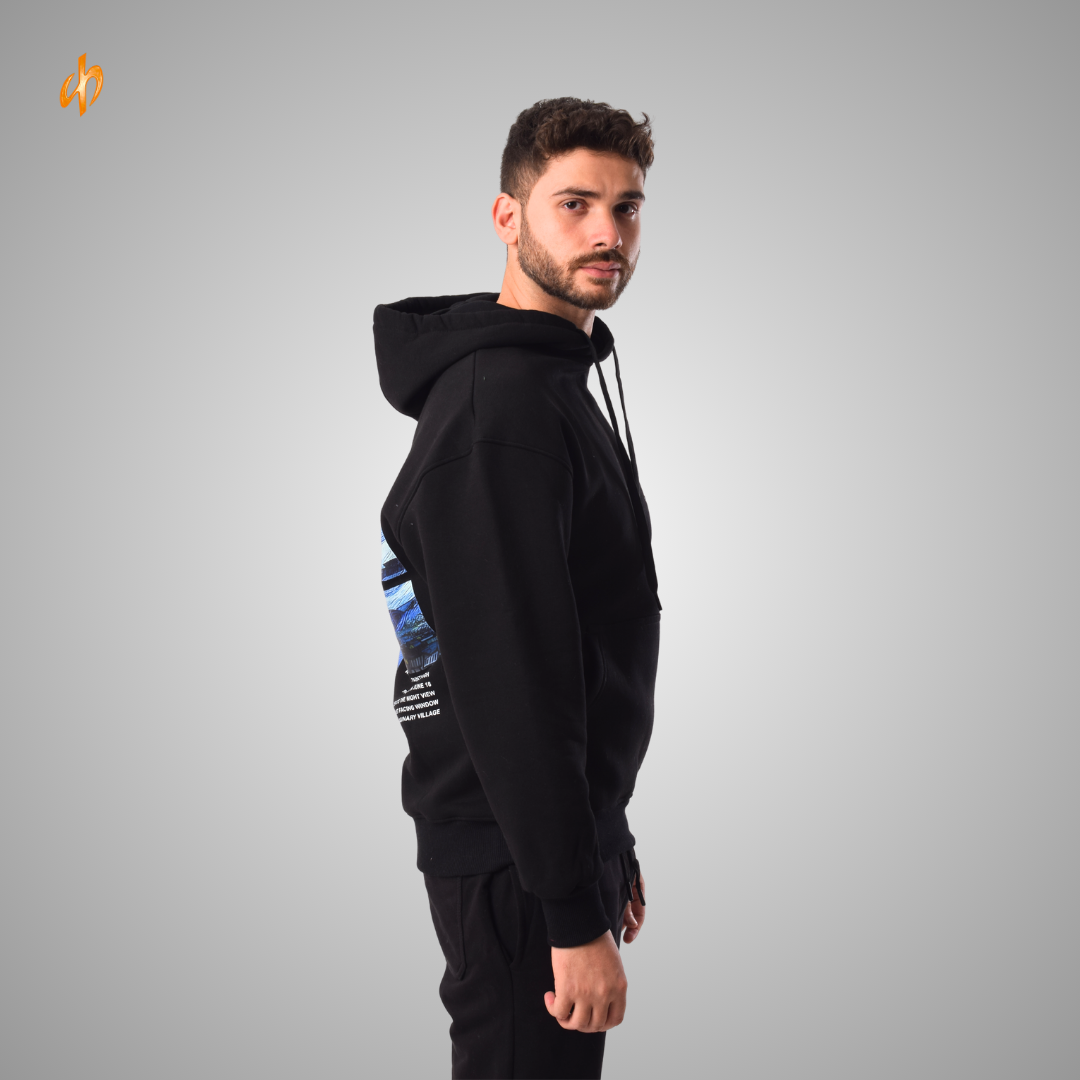 Sweatshirt Hoodie Black Van Gogh