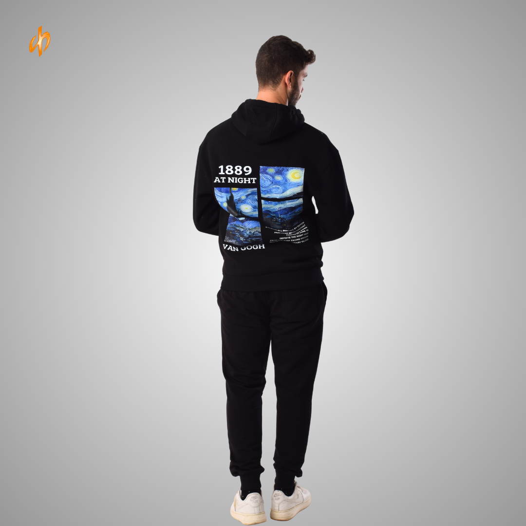Sweatshirt Hoodie Black Van Gogh