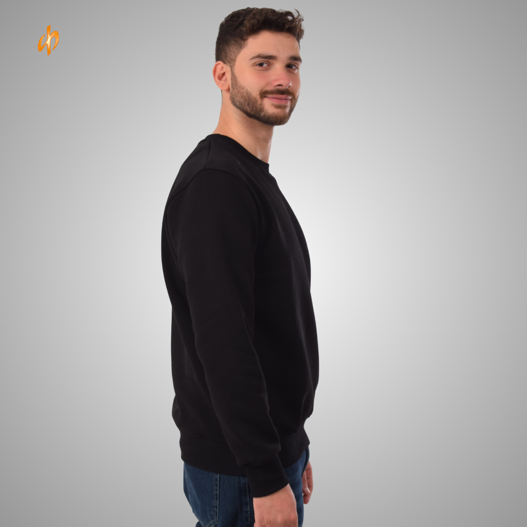 Sweatshirt Round Black