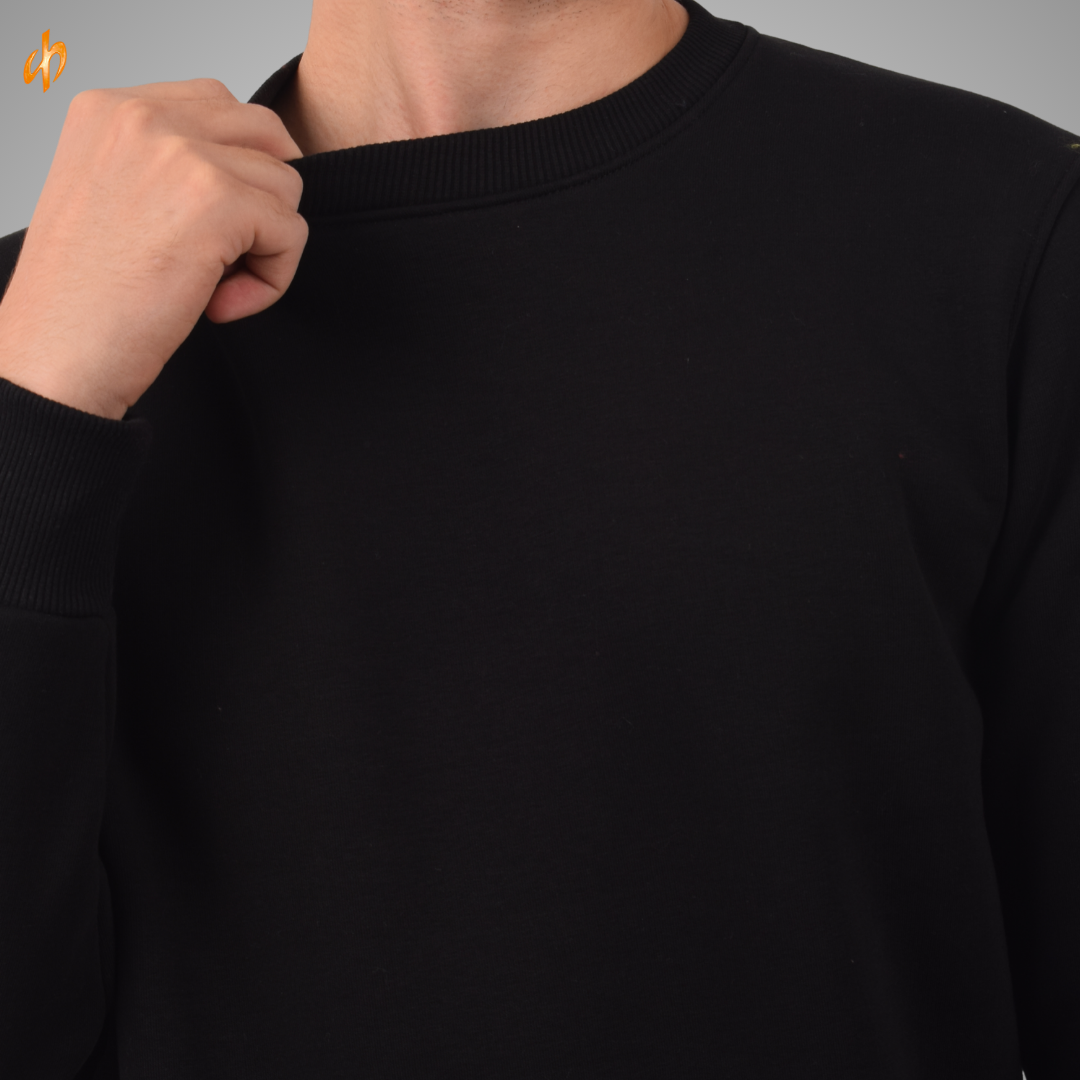 Sweatshirt Round Black