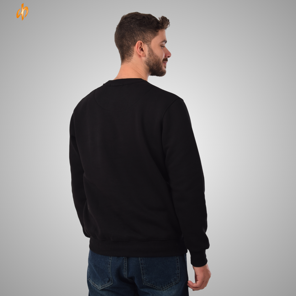 Sweatshirt Round Black Galaxy