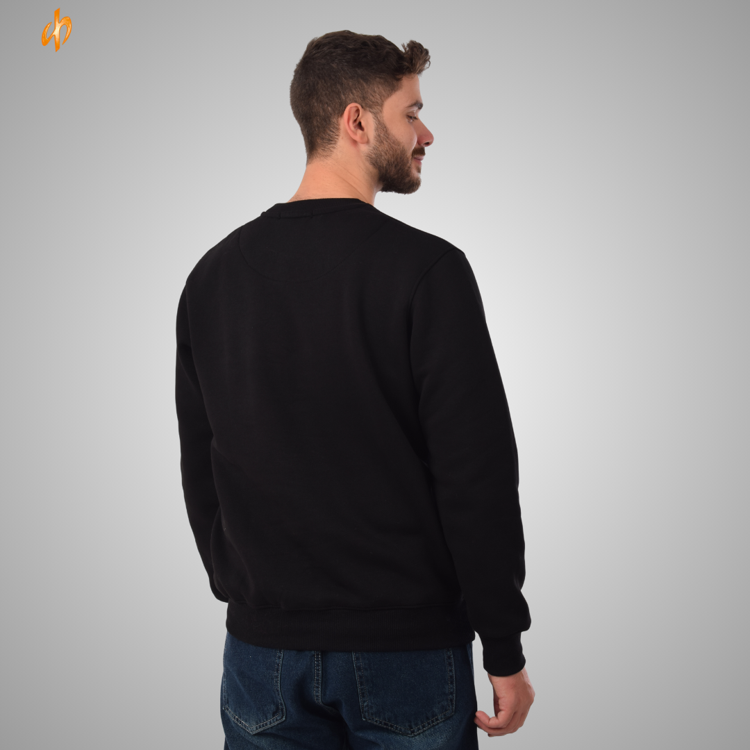 Sweatshirt Round Black Galaxy