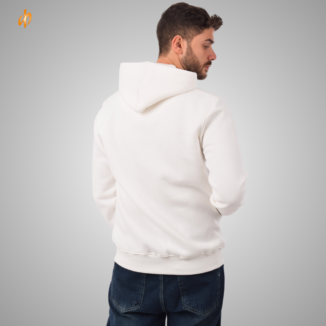 Sweatshirt Zip-Up Hoodie White silver Hawk