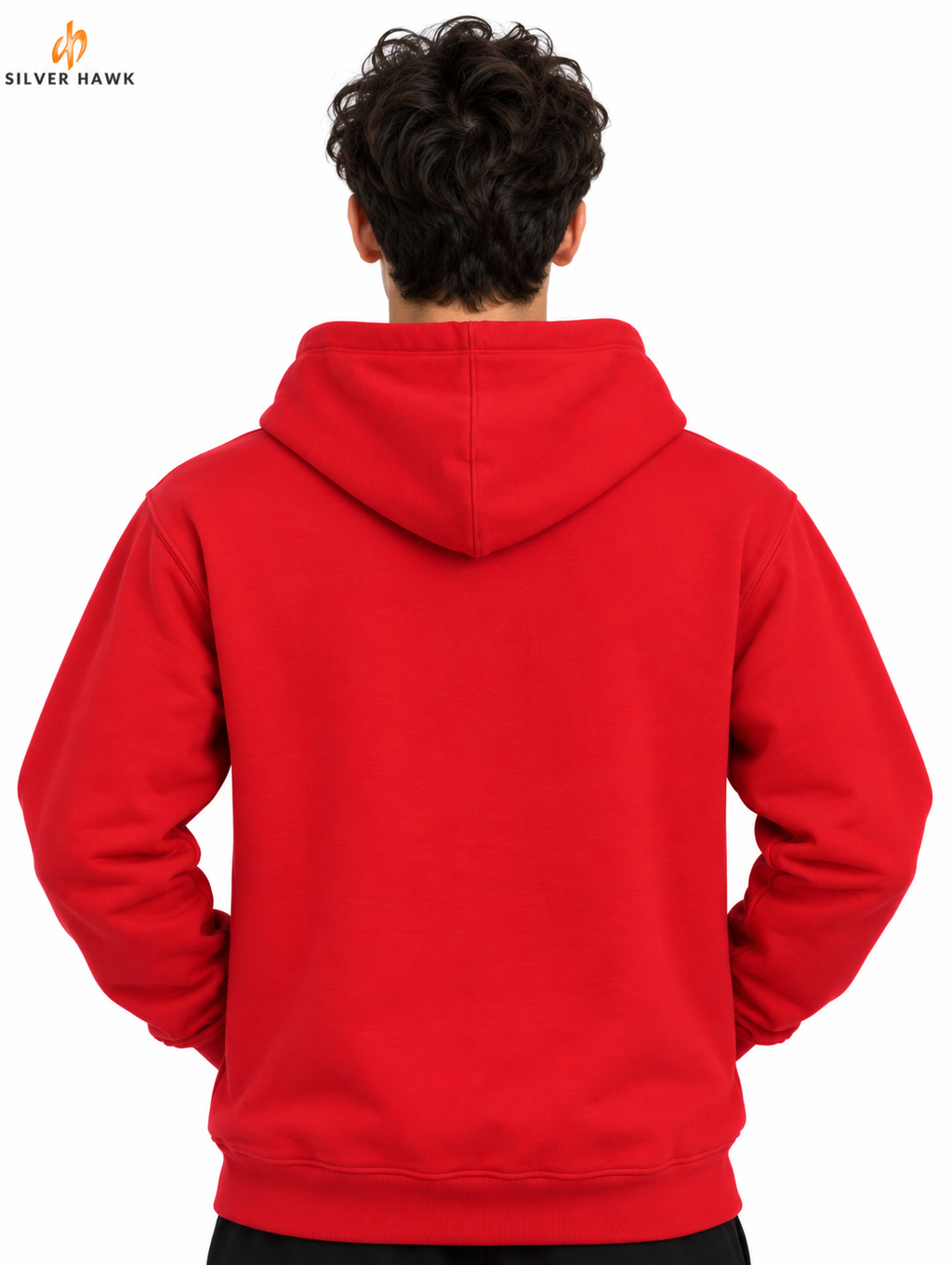 Sweatshirt Hoodie Red Silver Hawk