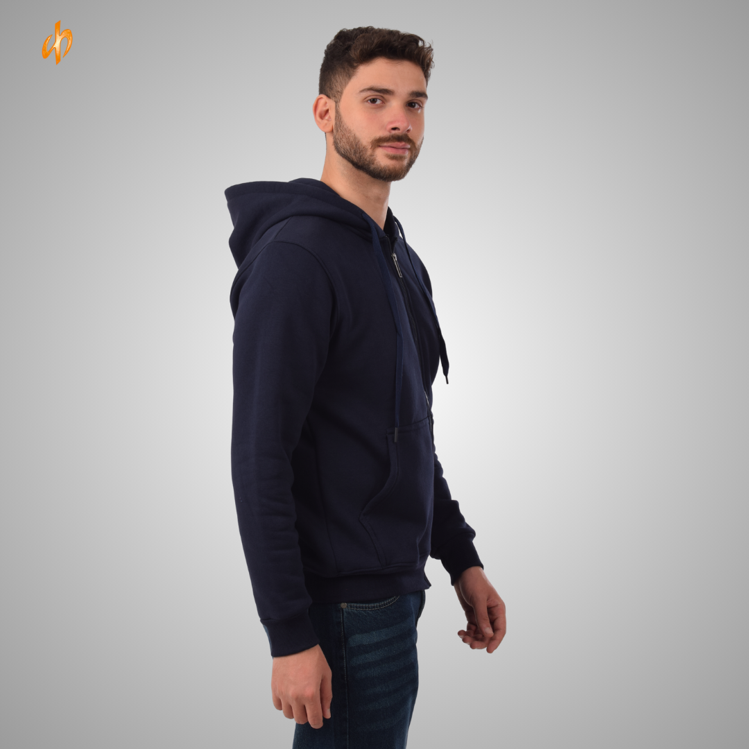 Sweatshirt Zip-Up Hoodie Navy