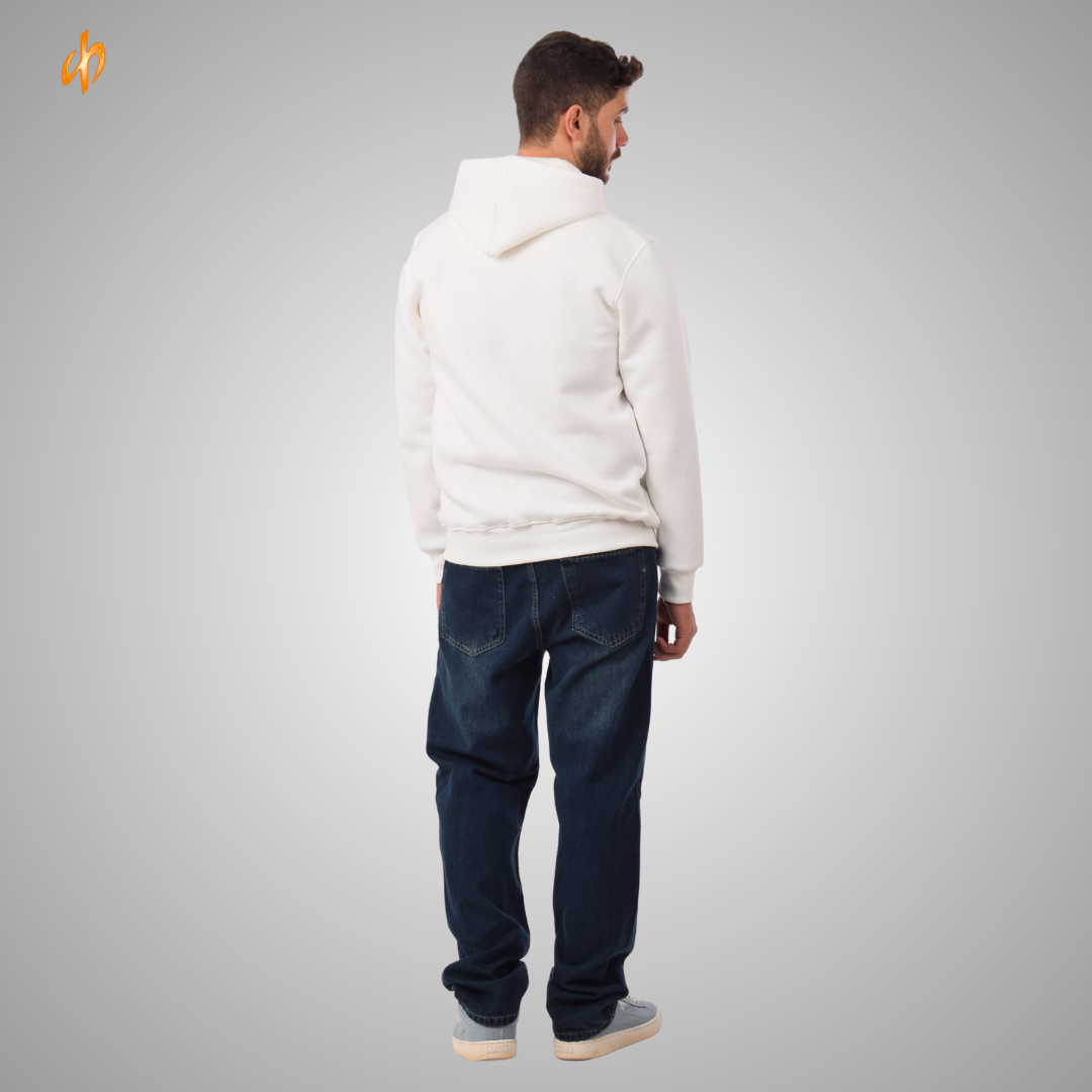 Sweatshirt Zip-Up Hoodie White silver Hawk