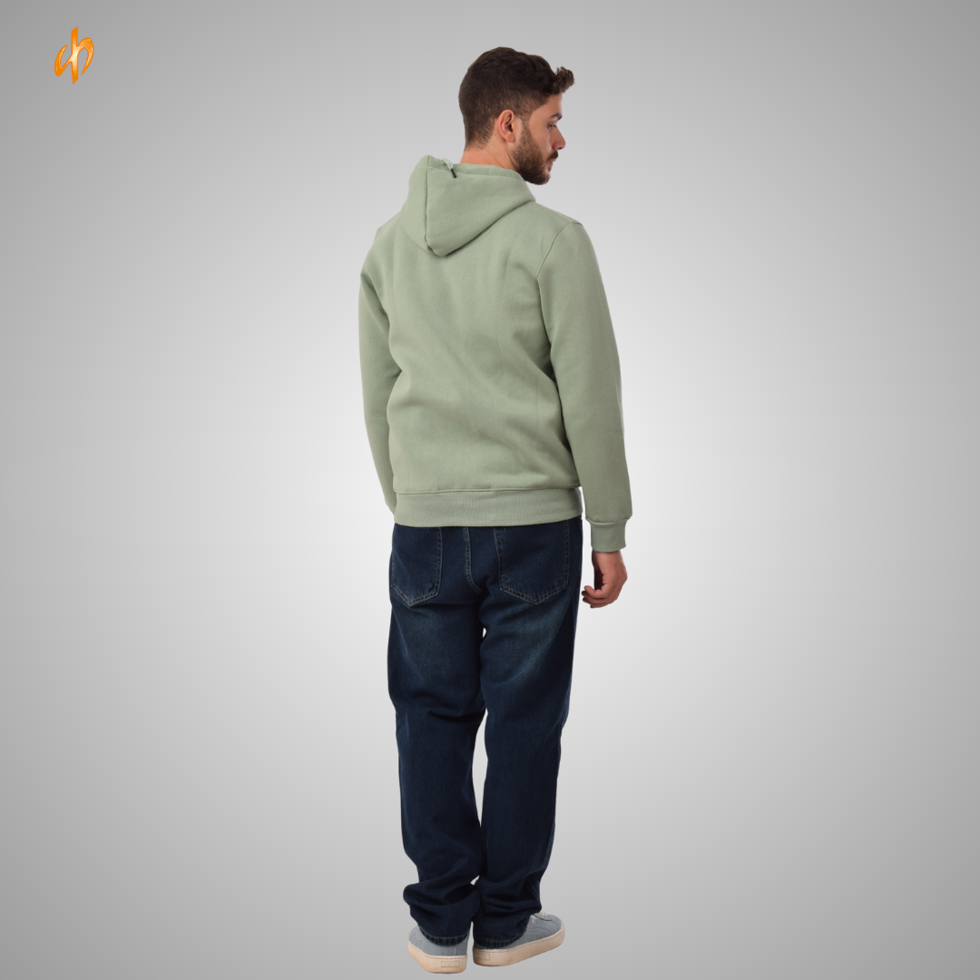 Sweatshirt Zip-Up Hoodie Mint Green