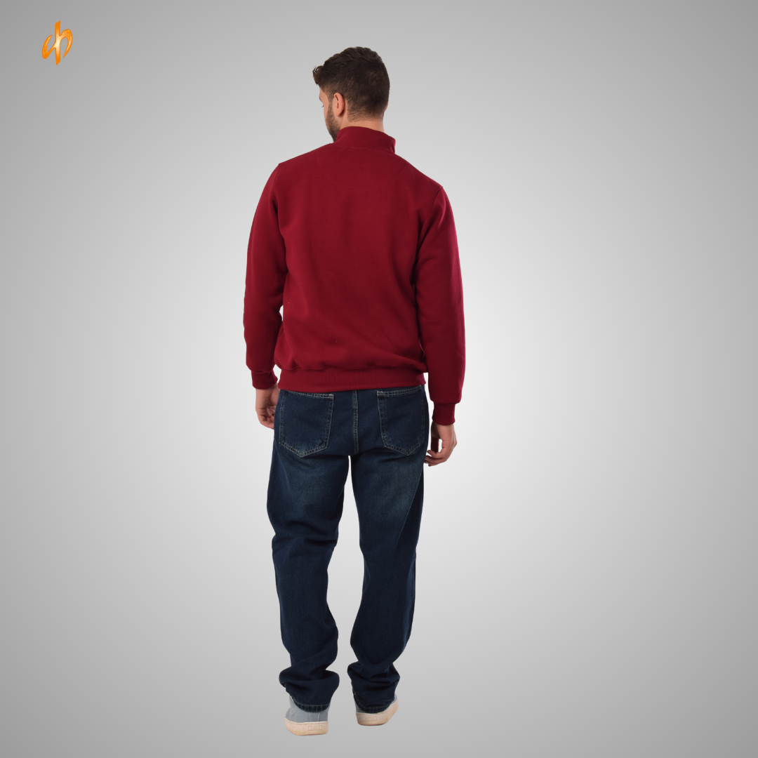 Sweatshirt Half-Zip Burgundy
