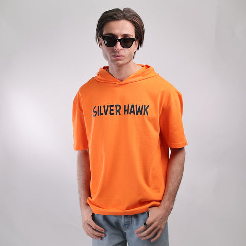Hooded T-shirt Mango Silver Hawk