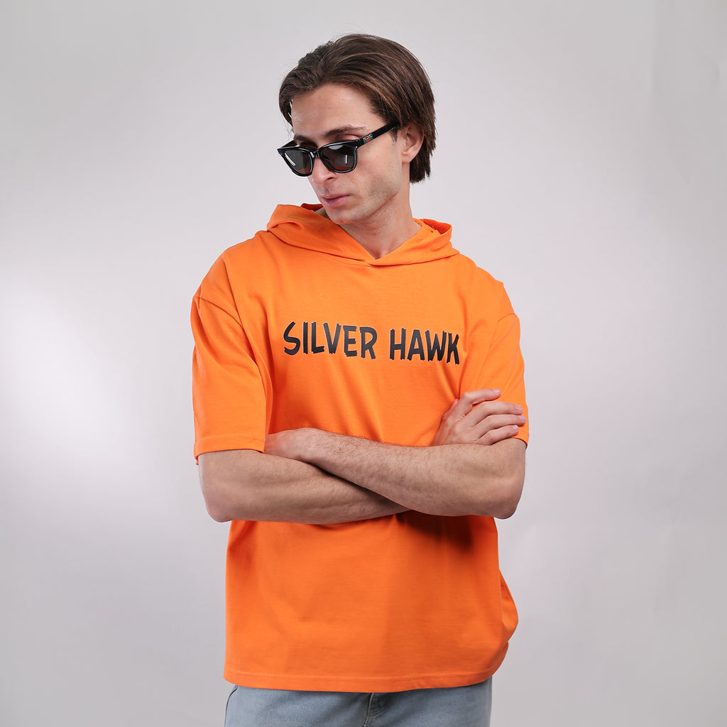 Hooded T-shirt Mango Silver Hawk