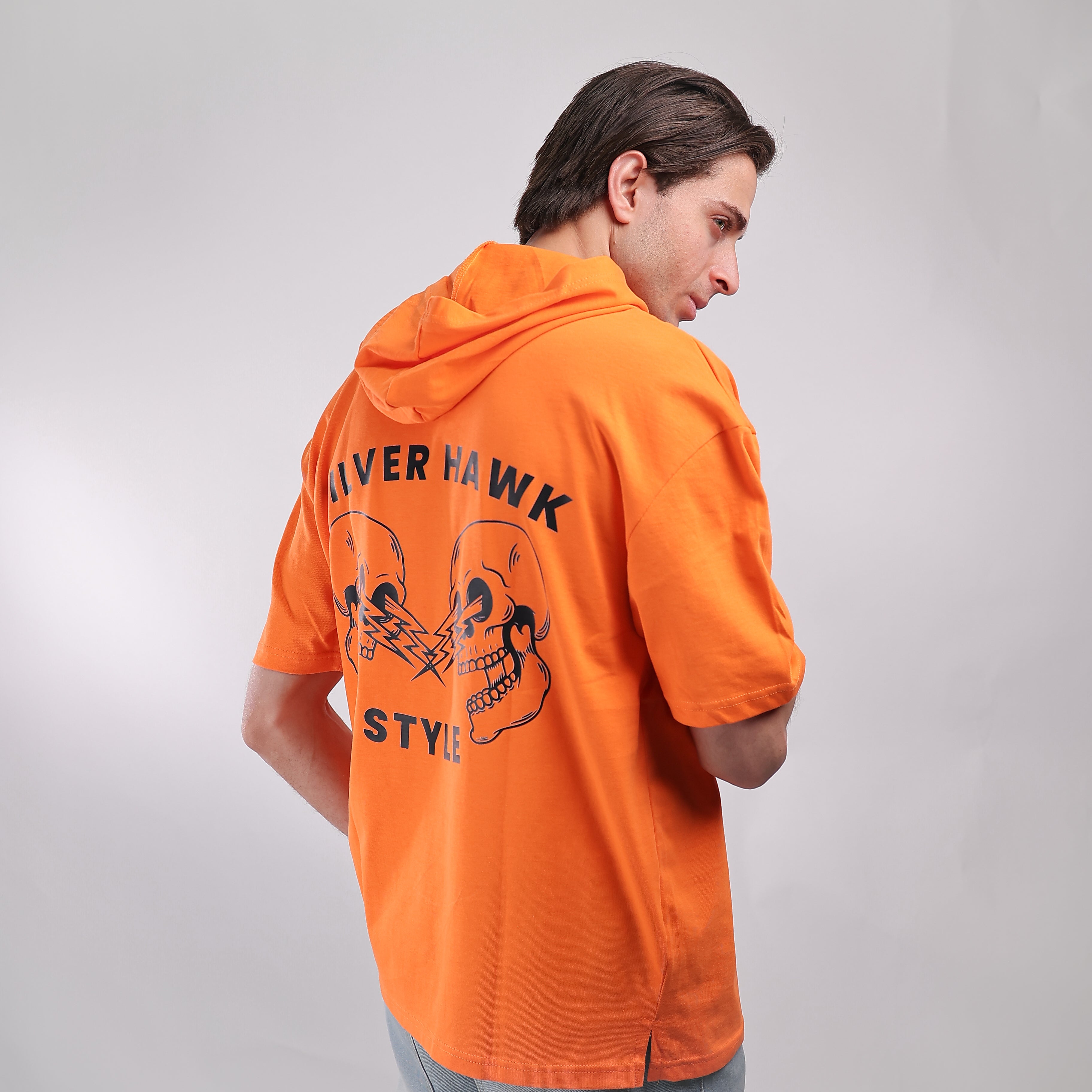Hooded T-shirt Mango Silver Hawk