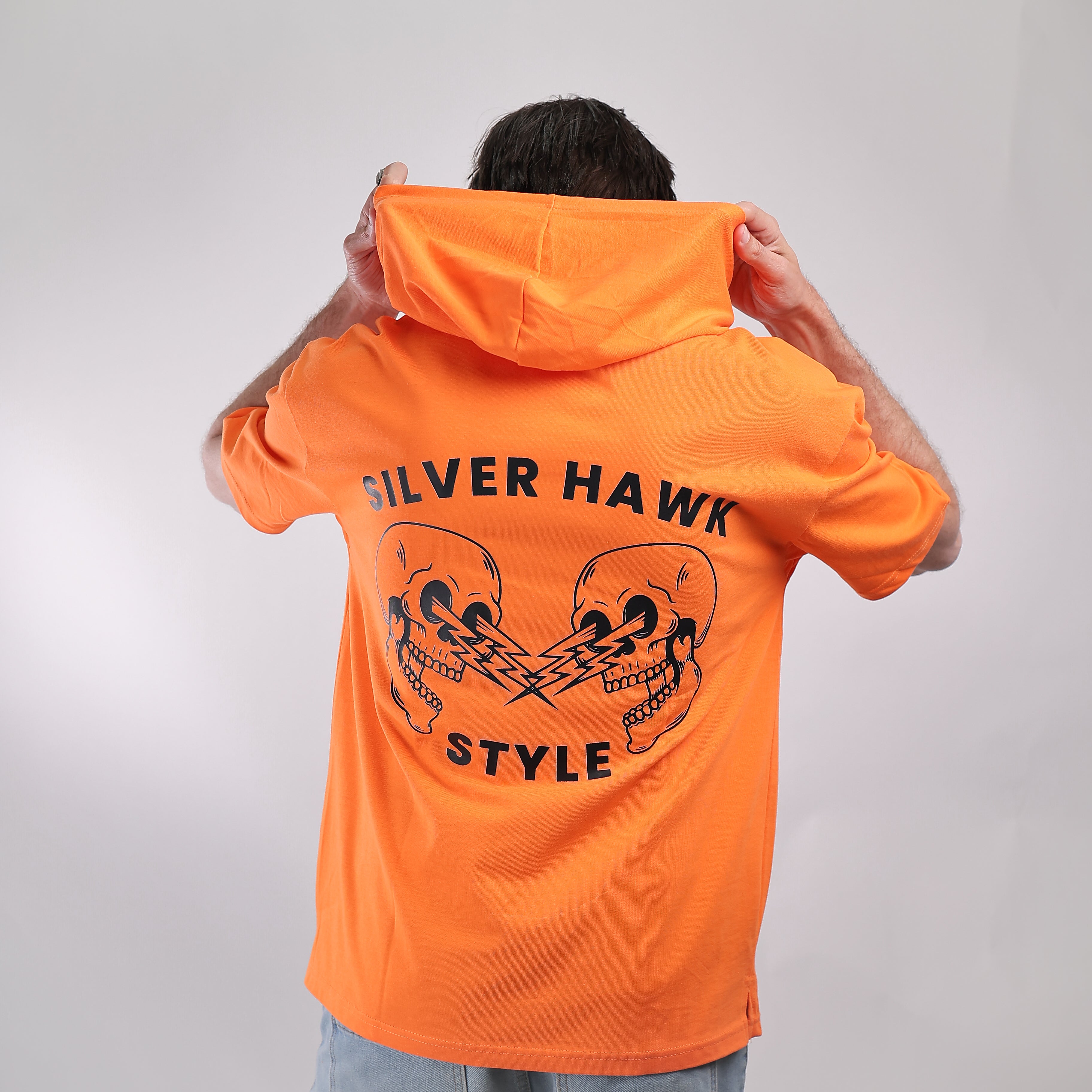 Hooded T-shirt Mango Silver Hawk