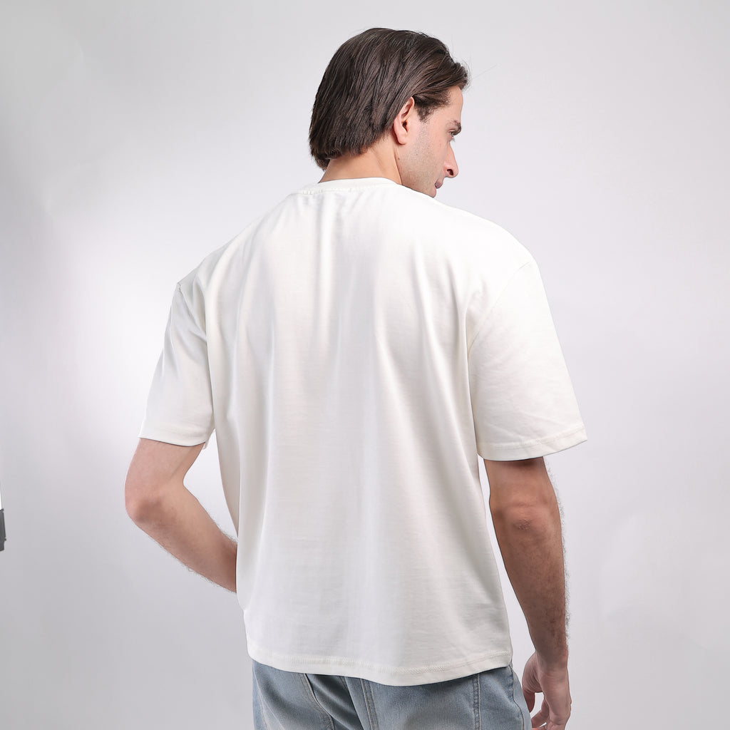 Over Size T-shirt White Keep Seeking