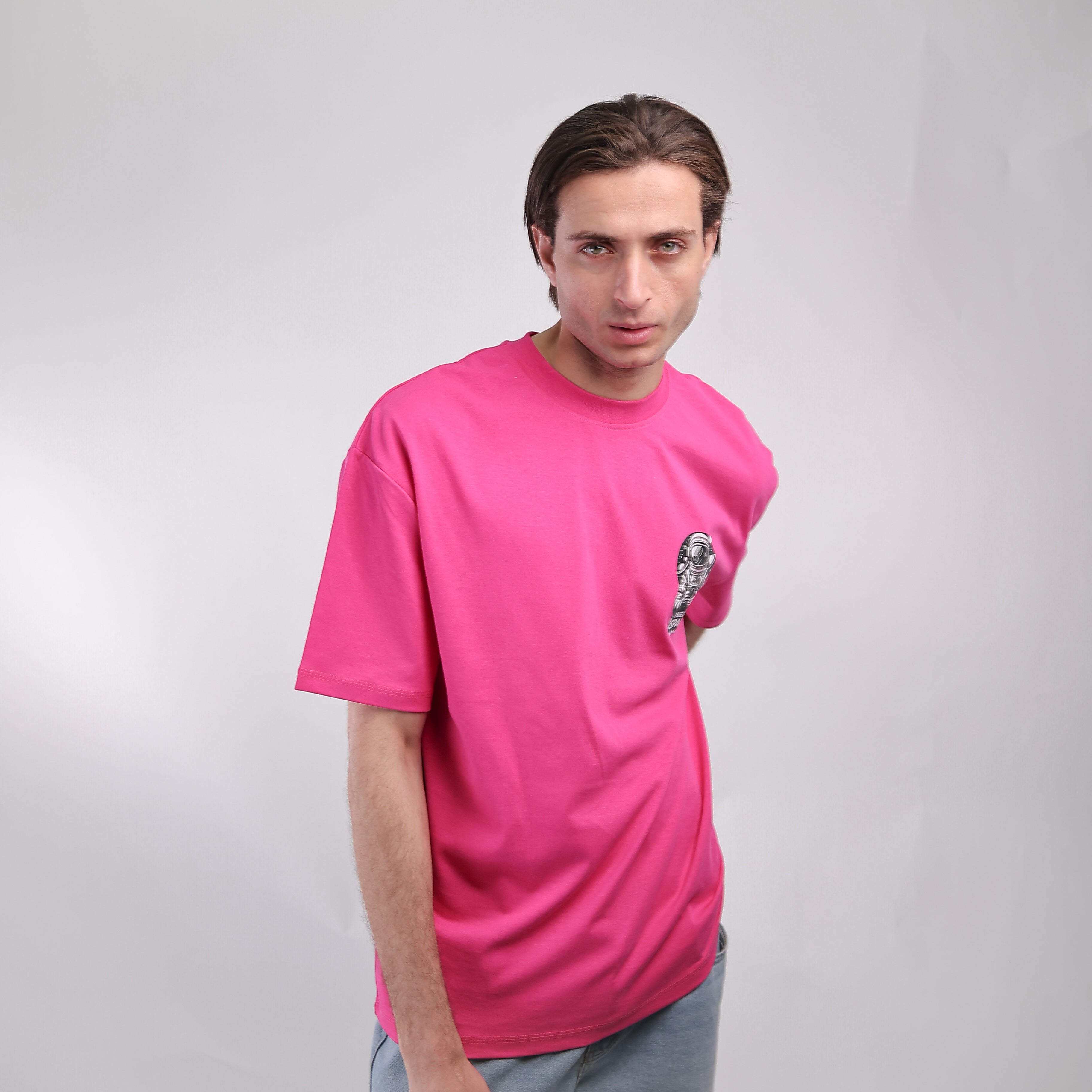 Over Size T-shirt Fuchsia I Need My Space