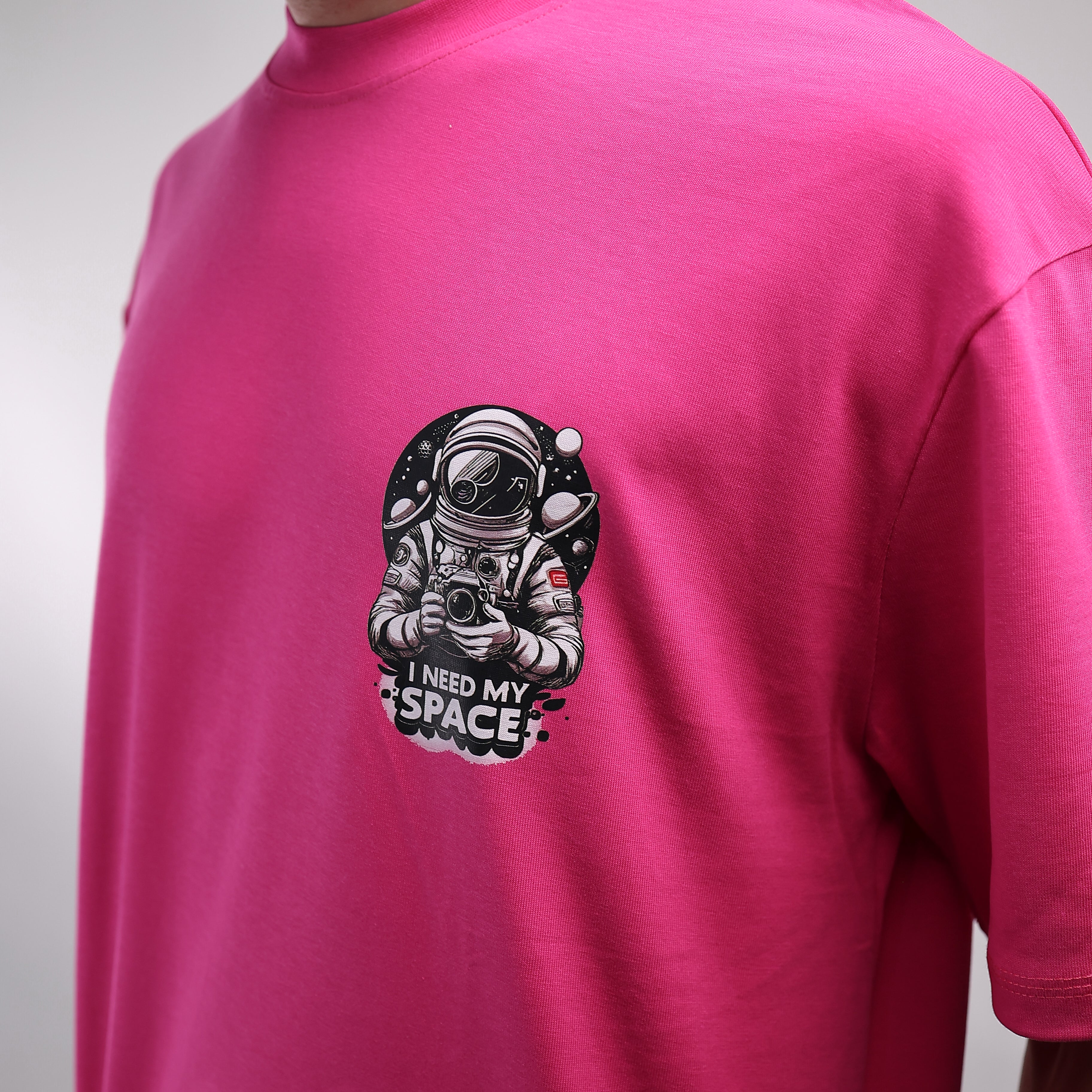 Over Size T-shirt Fuchsia I Need My Space