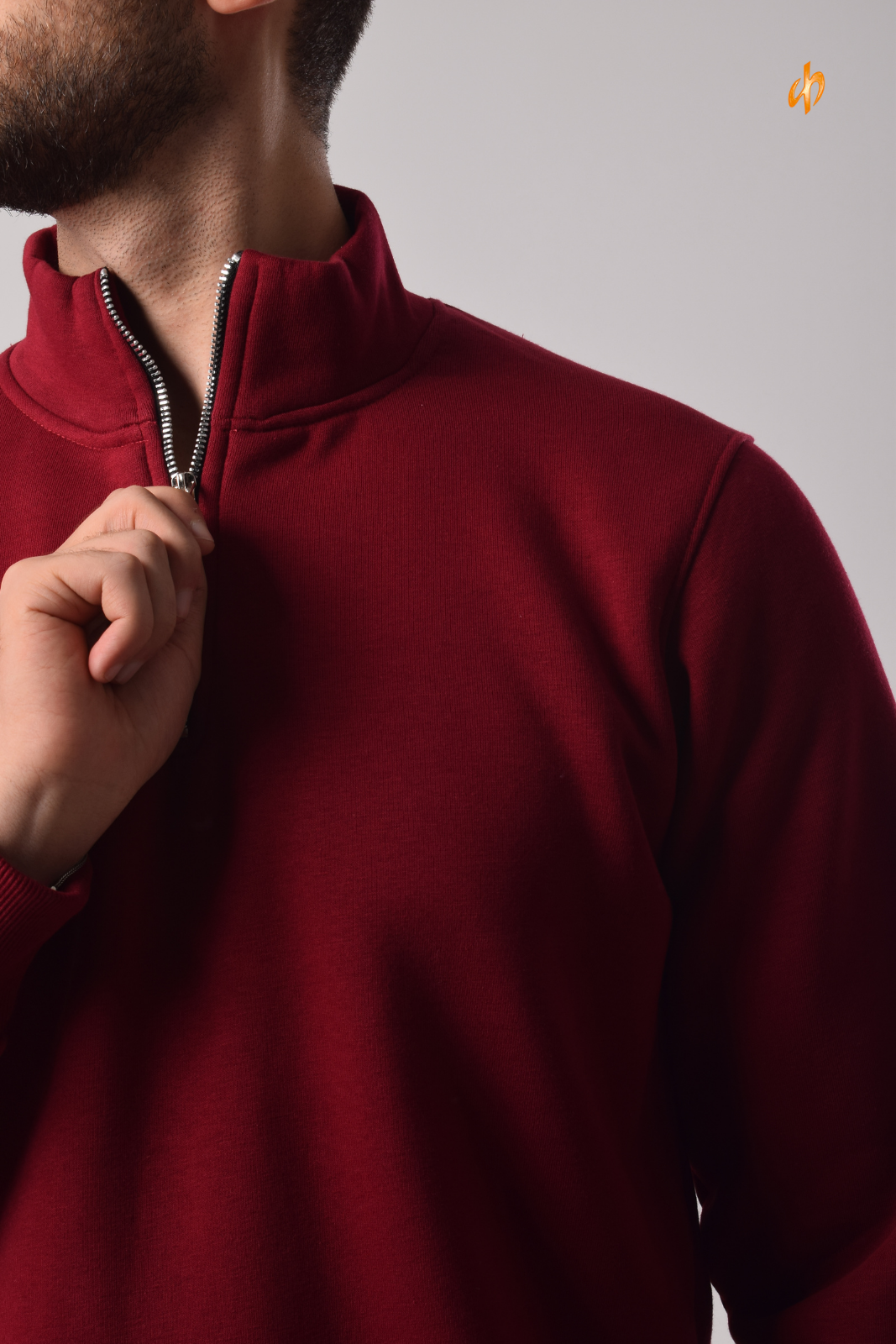 Sweatshirt Half-Zip Burgundy