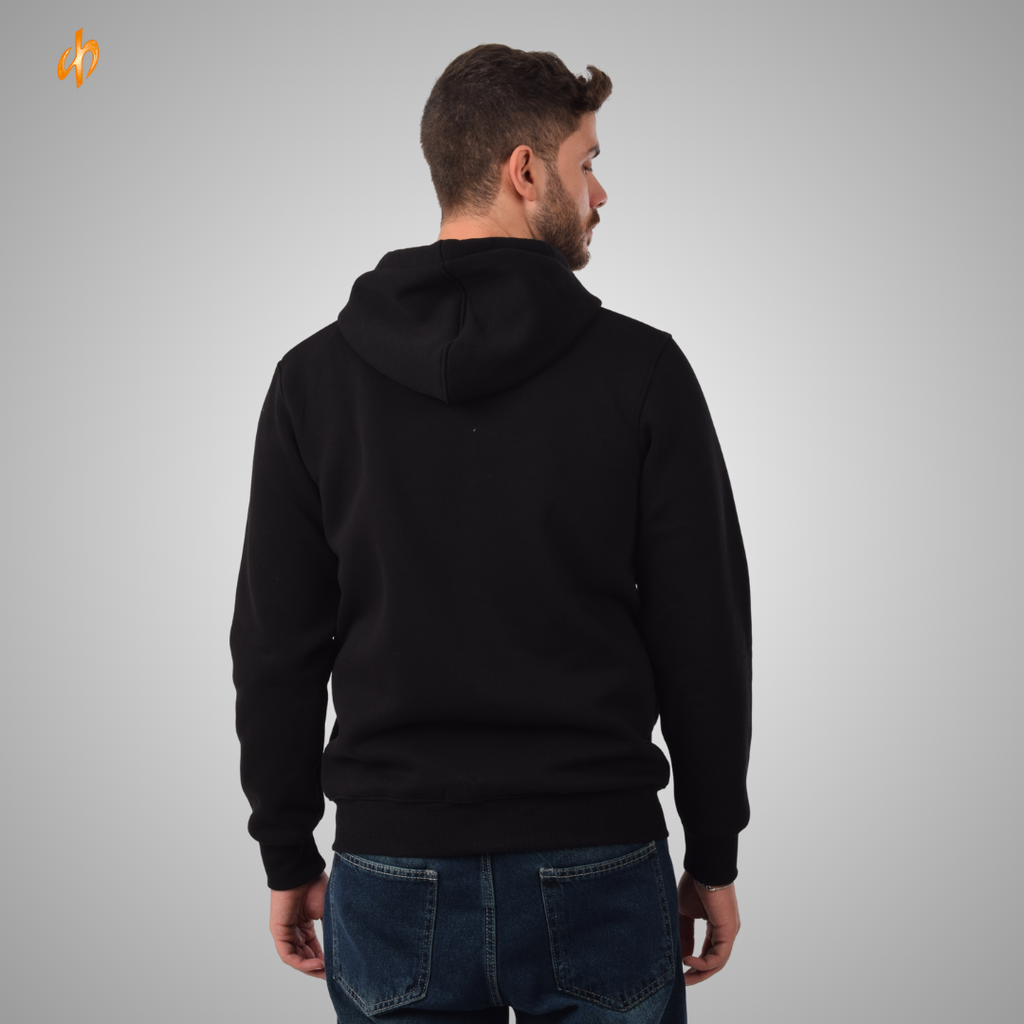 Sweatshirt Zip-Up Hoodie Black