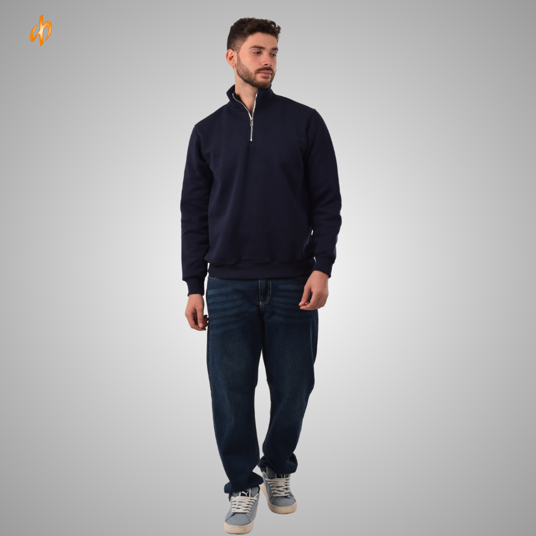 Sweatshirt Half-Zip Navy