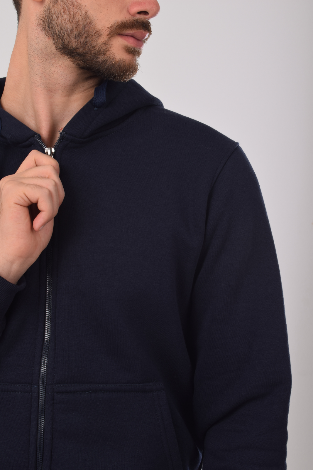 Sweatshirt Zip-Up Hoodie Navy