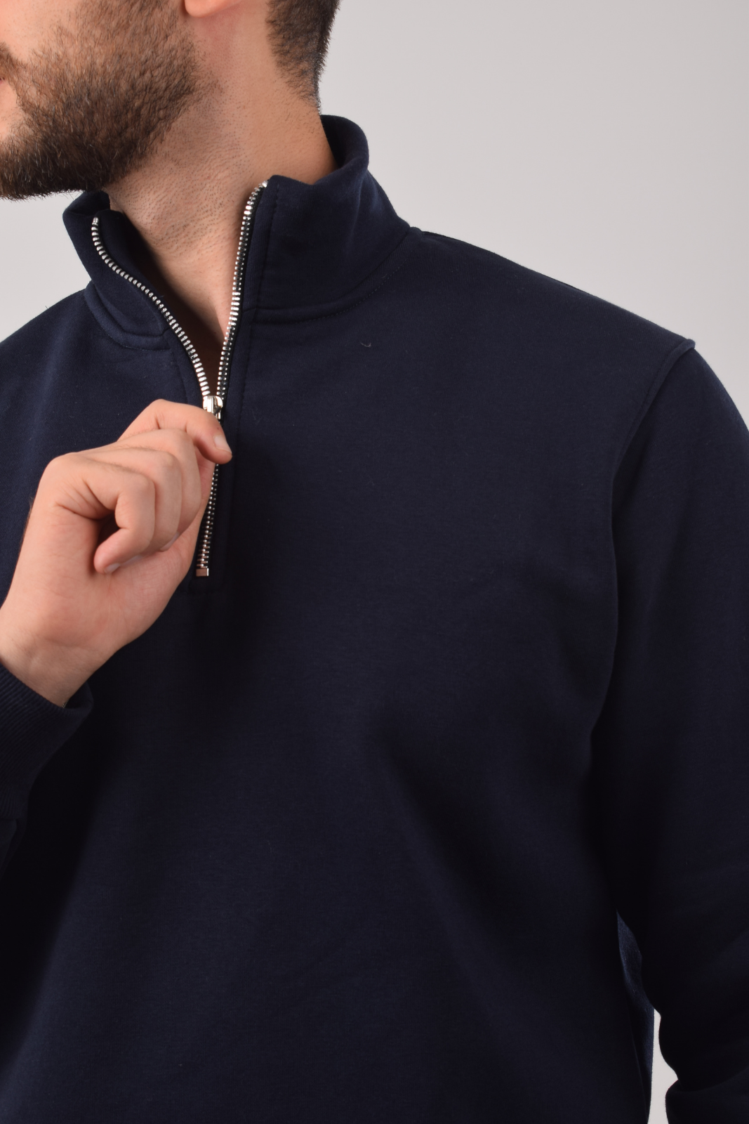 Sweatshirt Half-Zip Navy