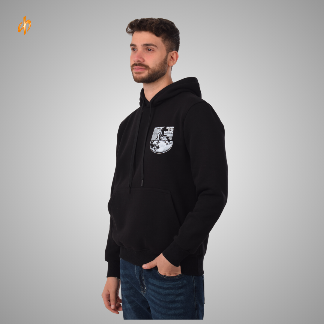 Sweatshirt Hoodie Black Astronaut