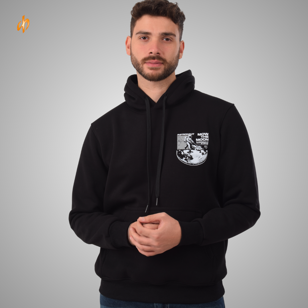 Sweatshirt Hoodie Black Astronaut