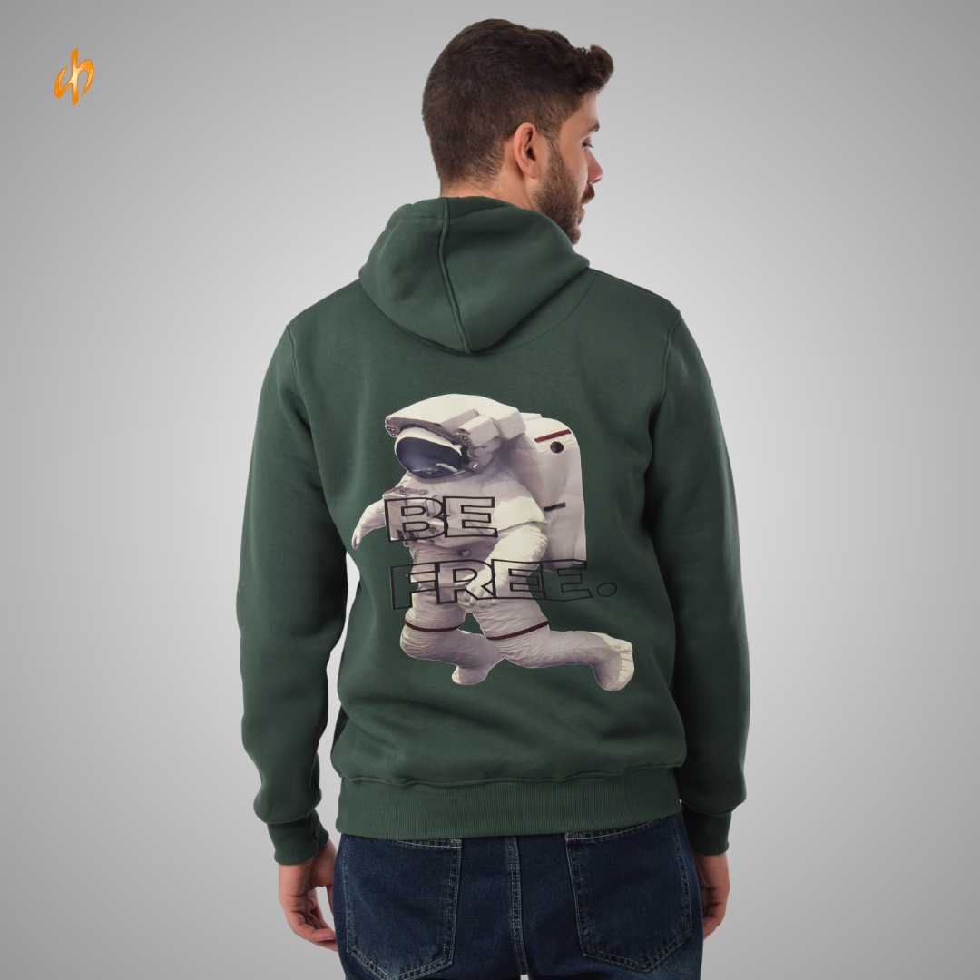 Sweatshirt Hoodie Olive Be Free