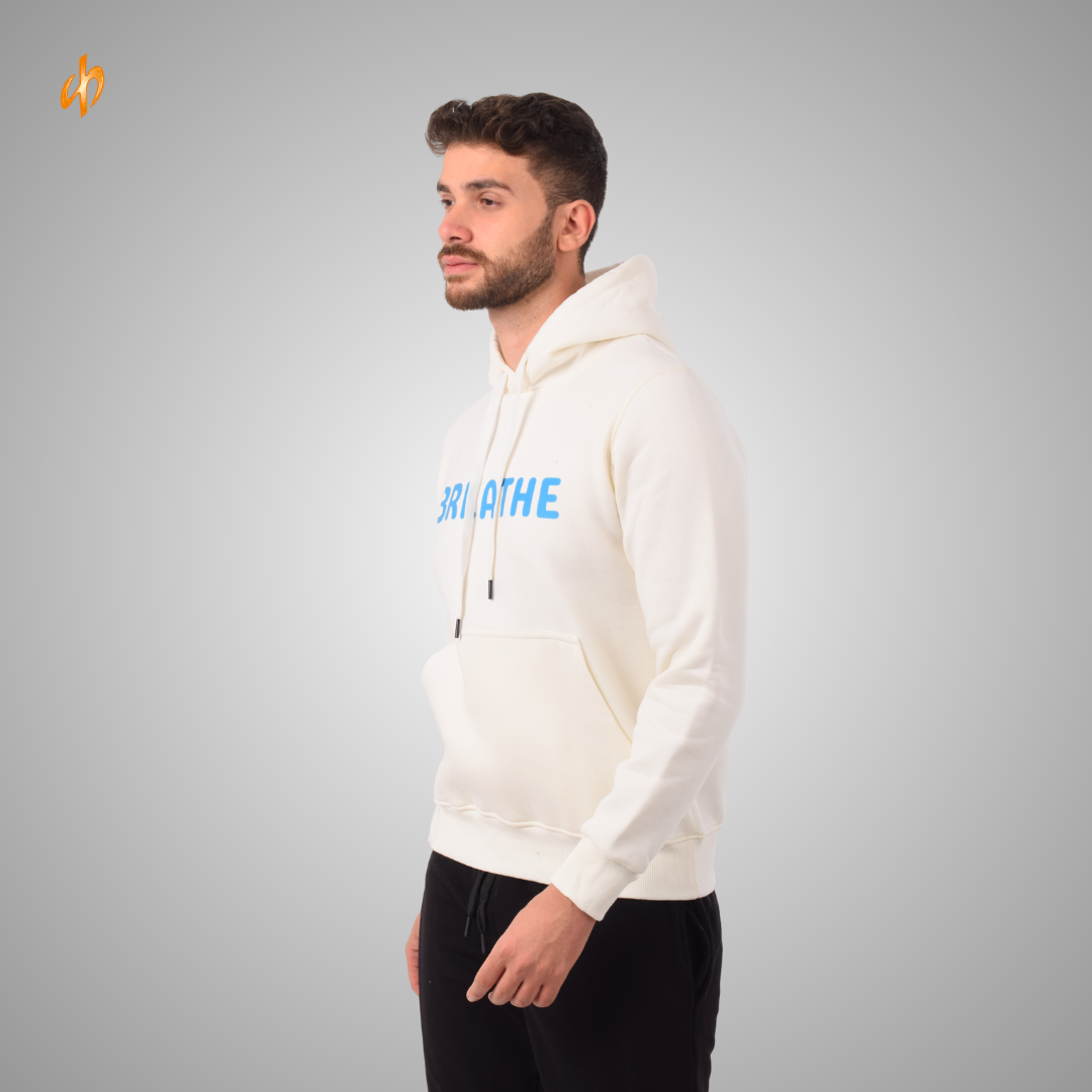 Sweatshirt Hoodie White Breath