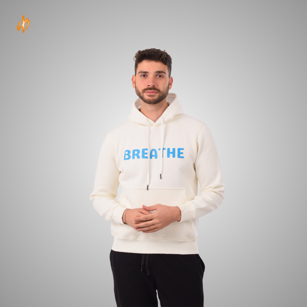 Sweatshirt Hoodie White Breath