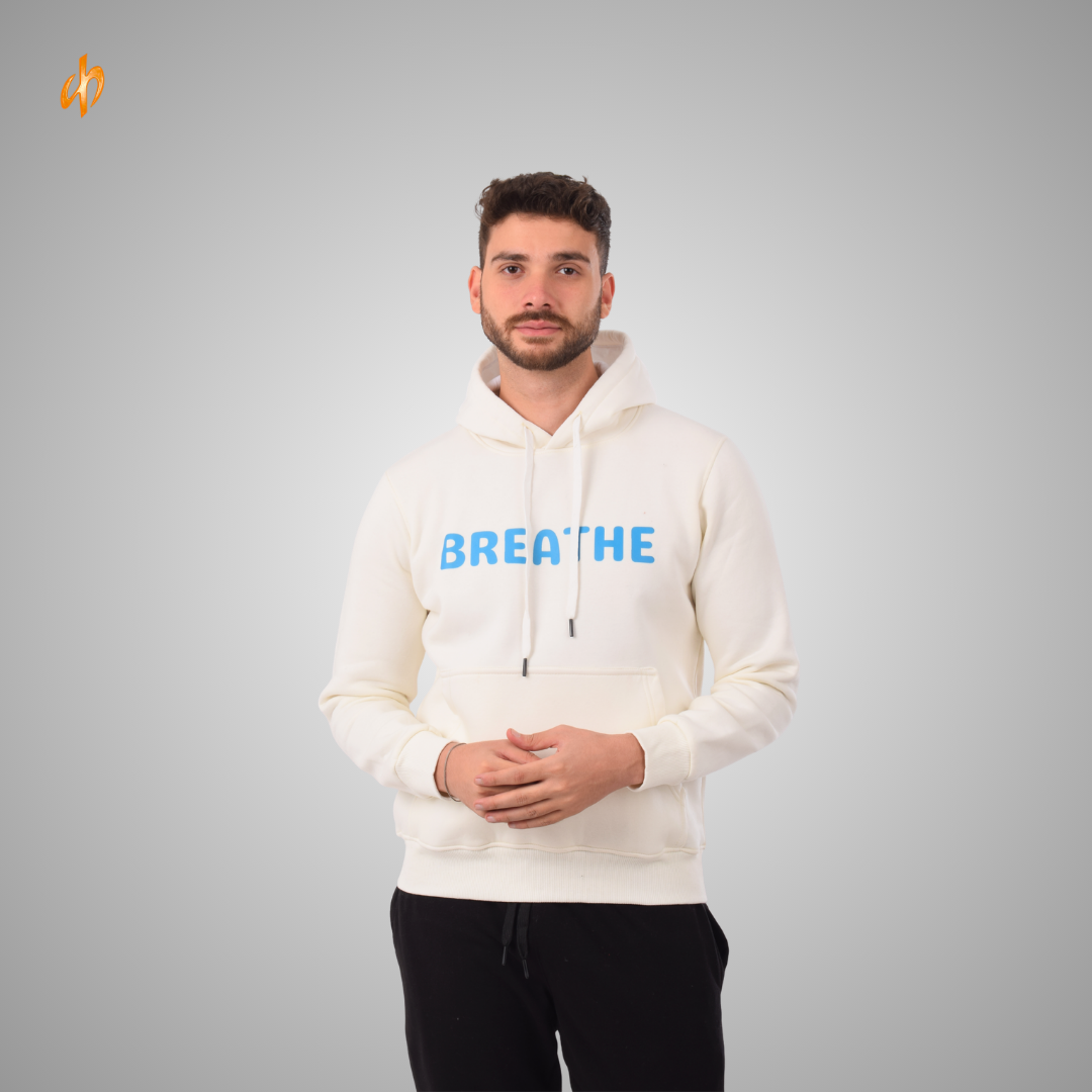 Sweatshirt Hoodie White Breath