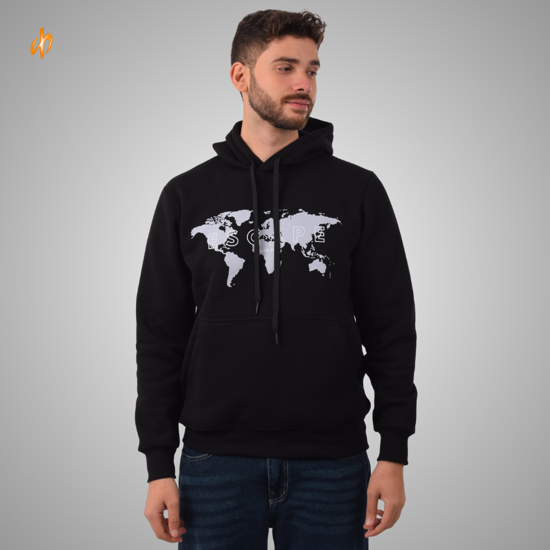 Sweatshirt Hoodie Black Escape