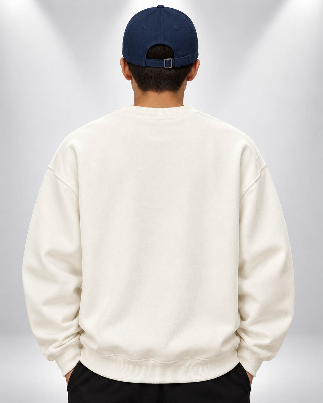 Sweatshirt Round Oversize Ivory Toxic