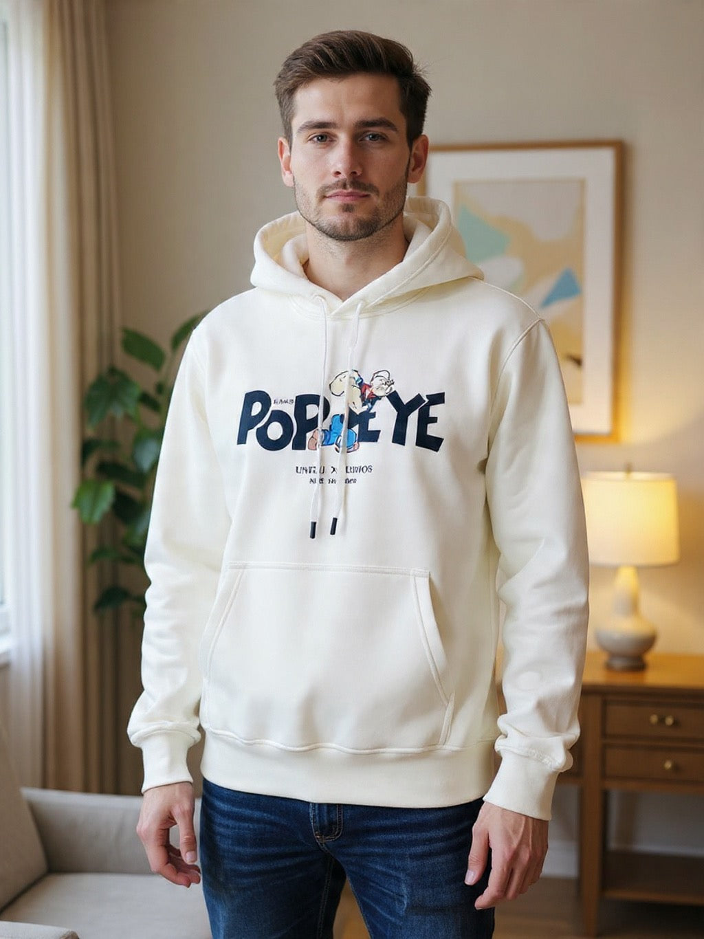 Sweatshirt Hoodie white POPEYE