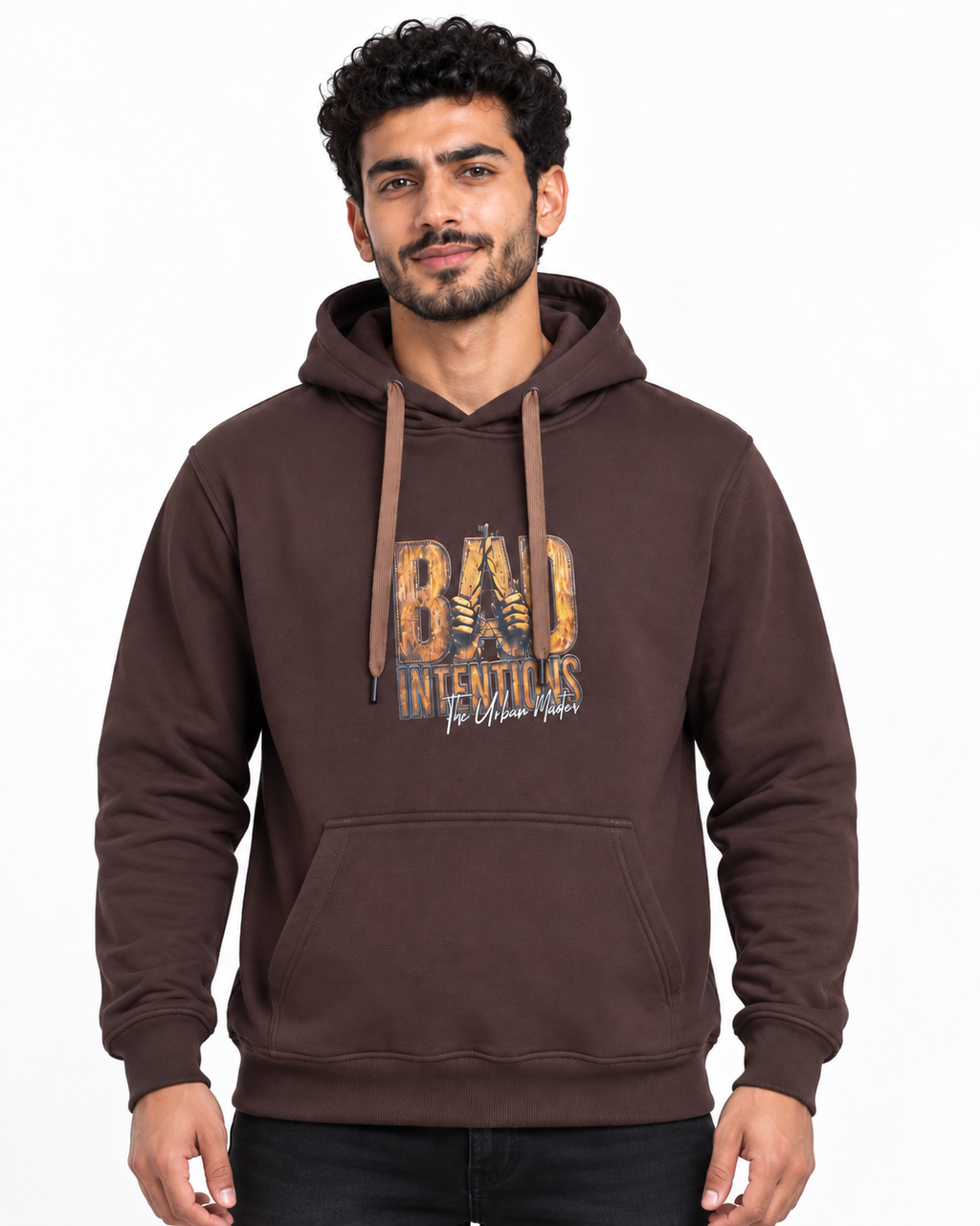Sweatshirt Hoodie Brown Bad