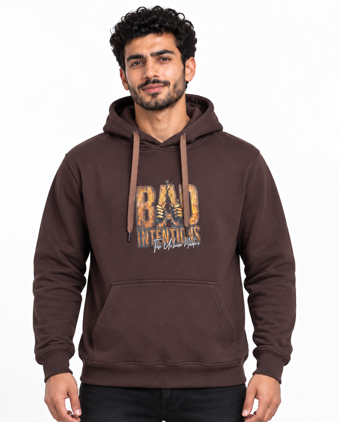 Sweatshirt Hoodie Brown Bad