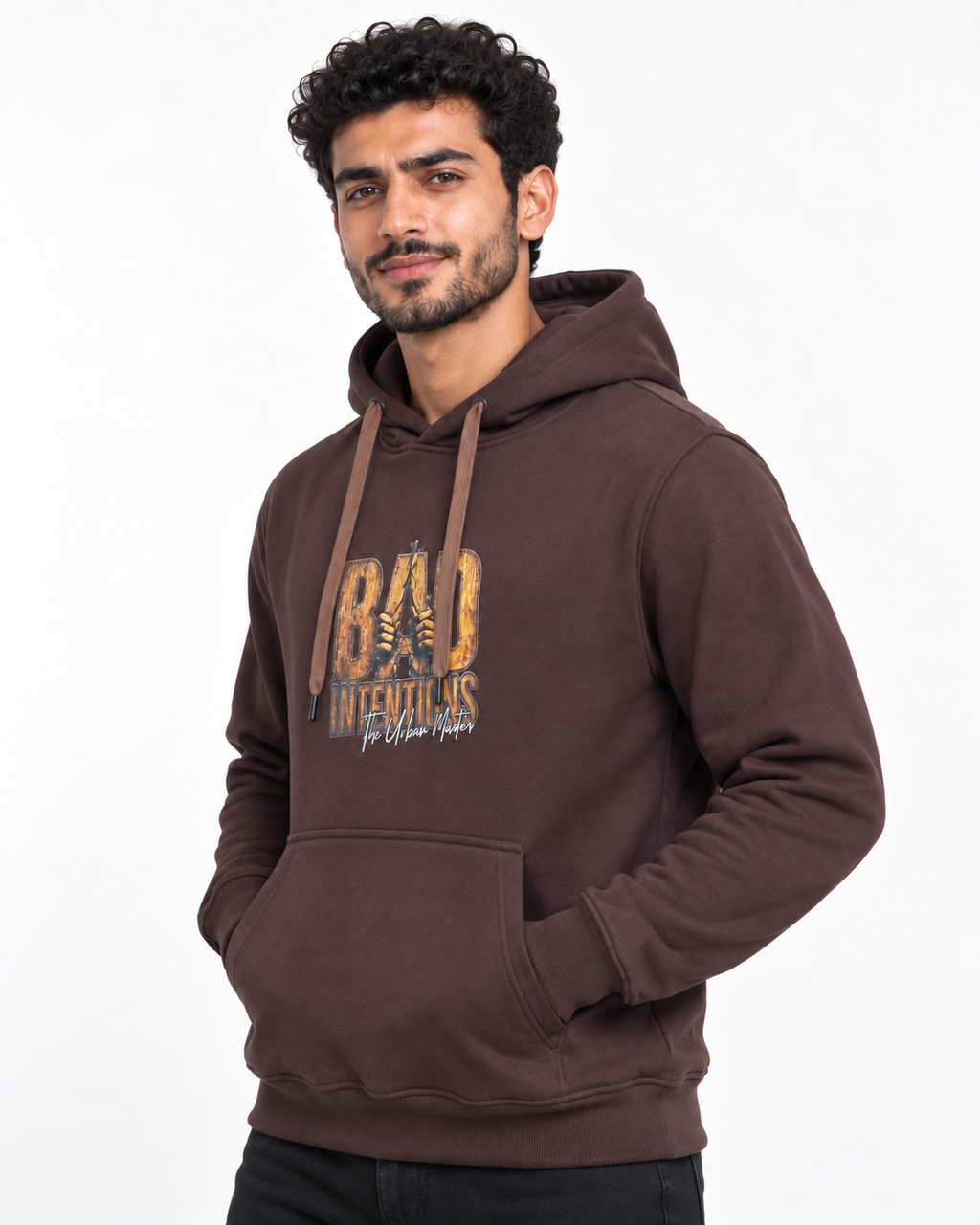 Sweatshirt Hoodie Brown Bad