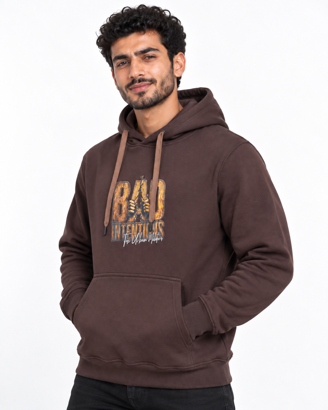 Sweatshirt Hoodie Brown Bad