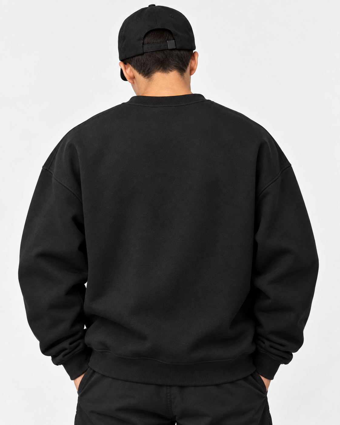Sweatshirt Round Oversize Black Culture