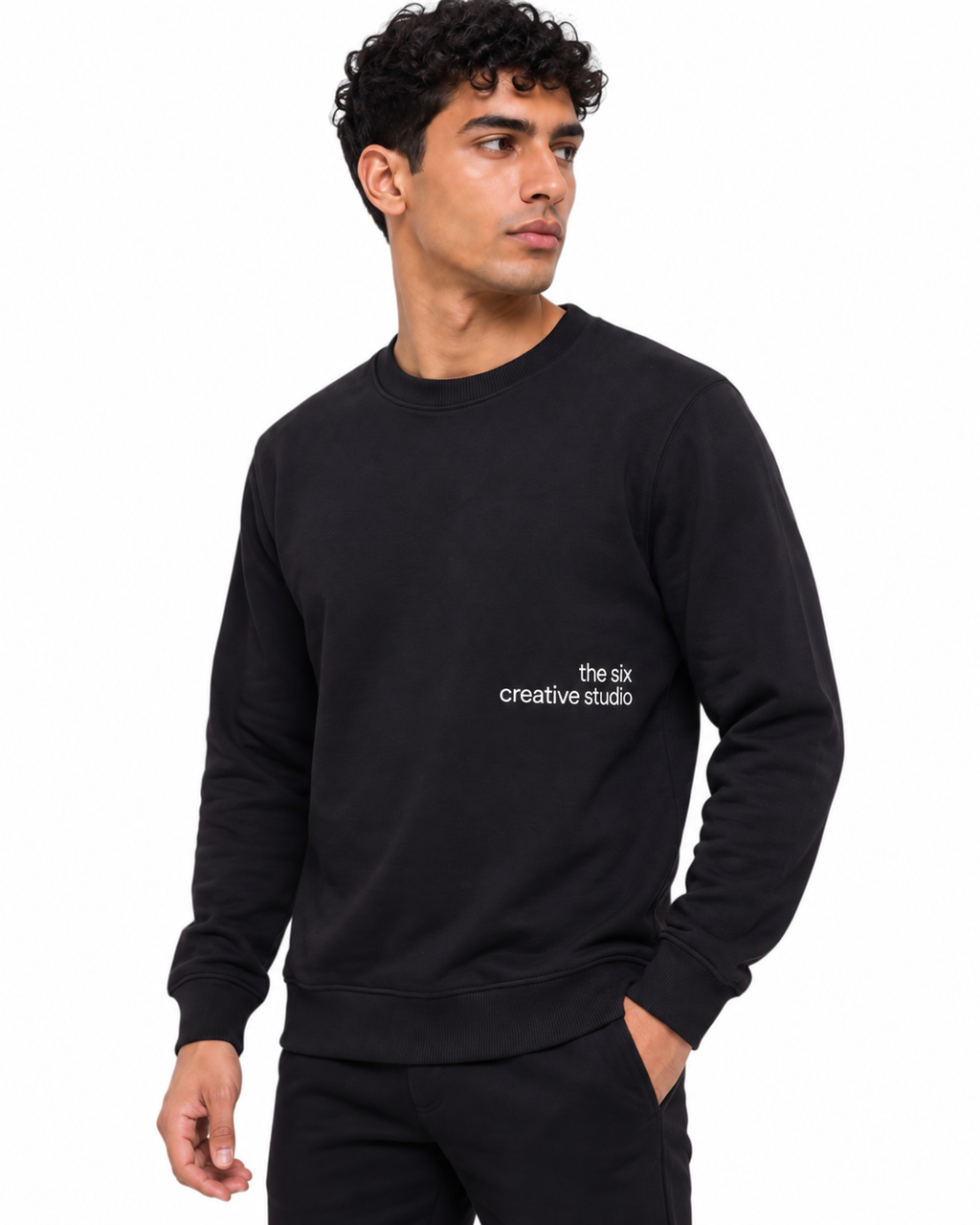 Sweatshirt Round Black Creative