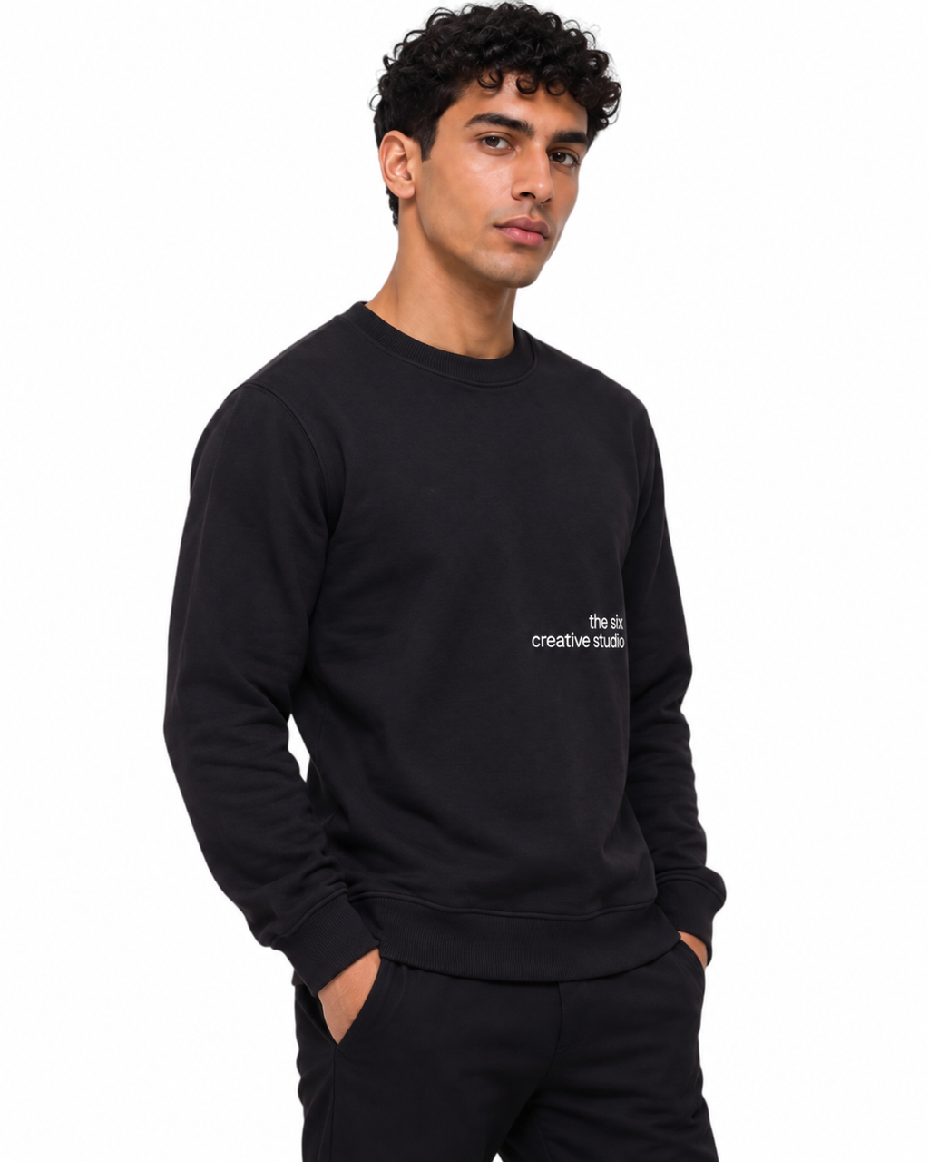 Sweatshirt Round Black Creative