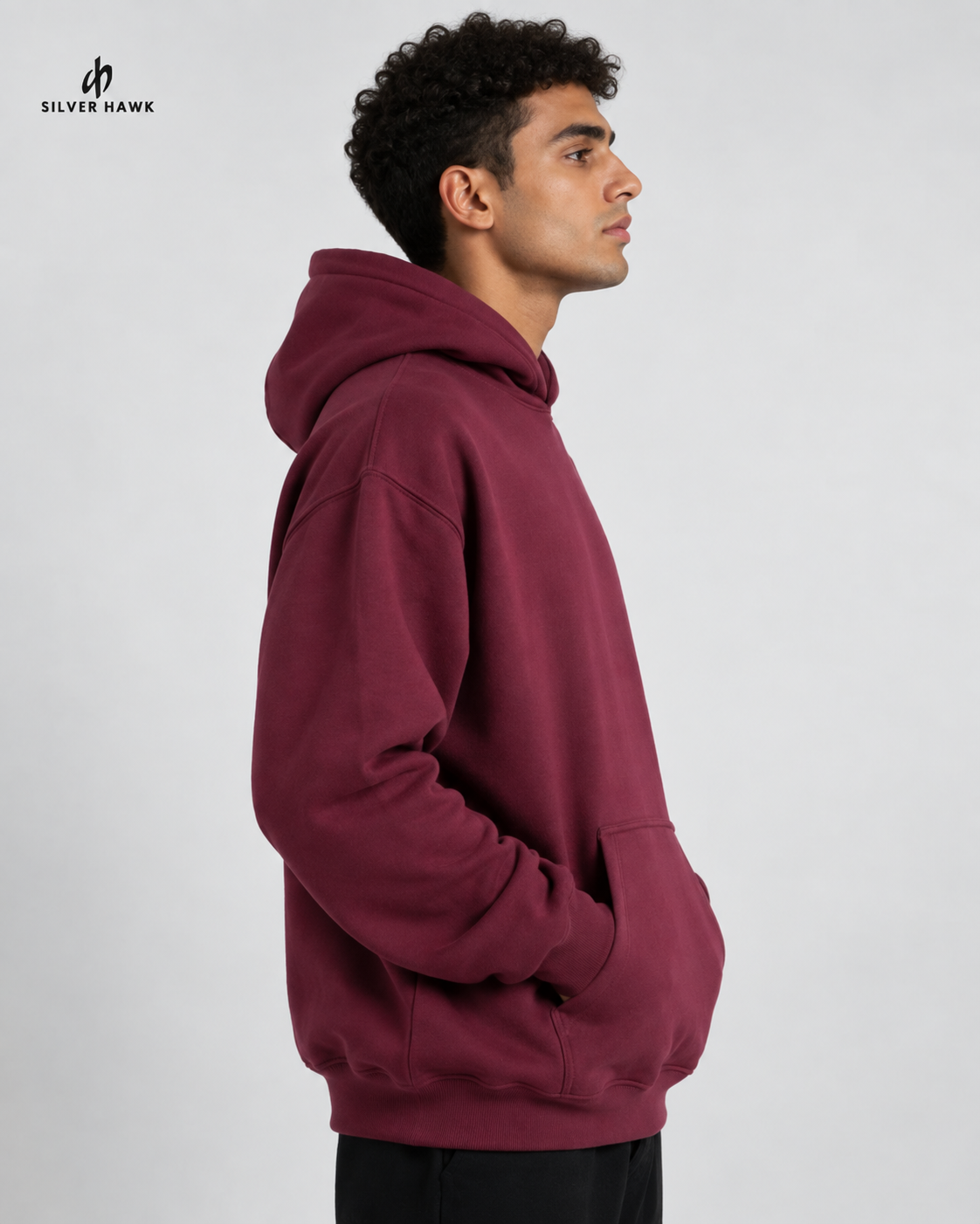 Sweatshirt Hoodie Oversize Burgundy