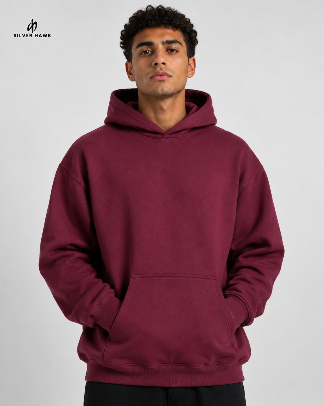 Sweatshirt Hoodie Oversize Burgundy